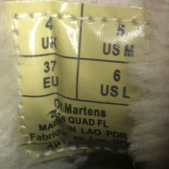 Dr. Doc Martens Quad 2976 Shearling Sherpa Fur Lined Platform Chelsea Boots 6/37 - Picture 16 of 16